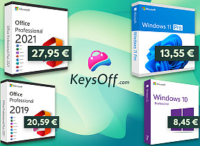Labākais laiks iegūt mūža un lētu Microsoft Office no 17€ un Windows 11 no 10€ savam datoram uz Keysoff