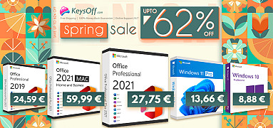 Pavasara izpārdošana! Iegādājieties Office 2021 Pro mūža licenci par 27,75 €