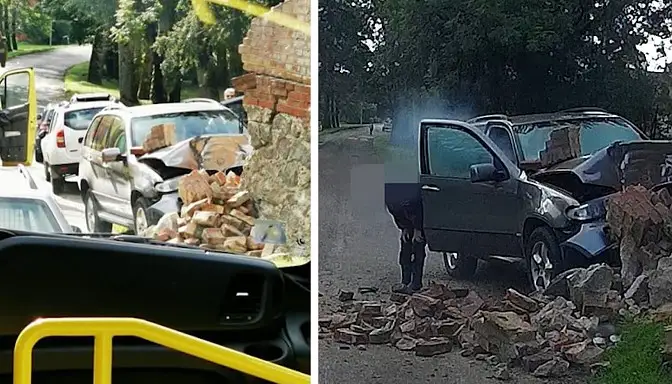 «Без сознания и кровь во рту»: водитель BMW перед тем как влететь в каменную стену, возможно, потеряла сознание