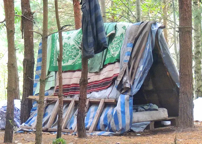 «В приюте можно заразиться вшами»: супружеская пара уже 3 года живет в палатке (ВИДЕО)