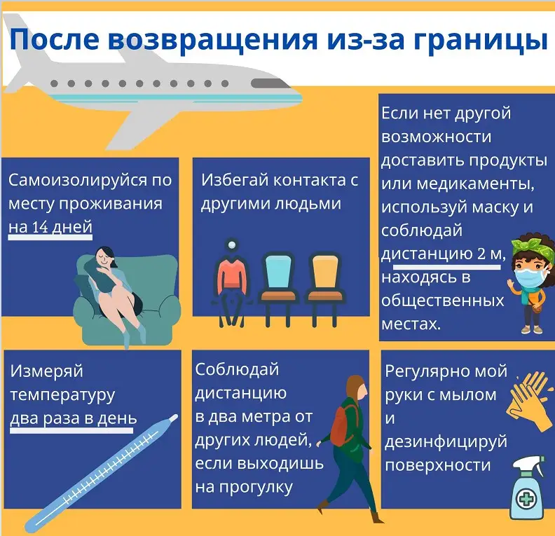 Памятка для вернувшихся из-за границы теперь и на русском: что делать во время карантина