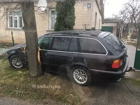 Но как, Холмс!? BMW «втёрлась» между деревом и забором — знатоки в недоумении чешут в затылке
