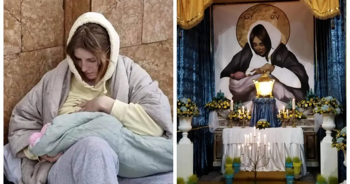 Мадонна из Киевского метро, или Как фото женщины с младенцем стало иконой в храме Неаполя