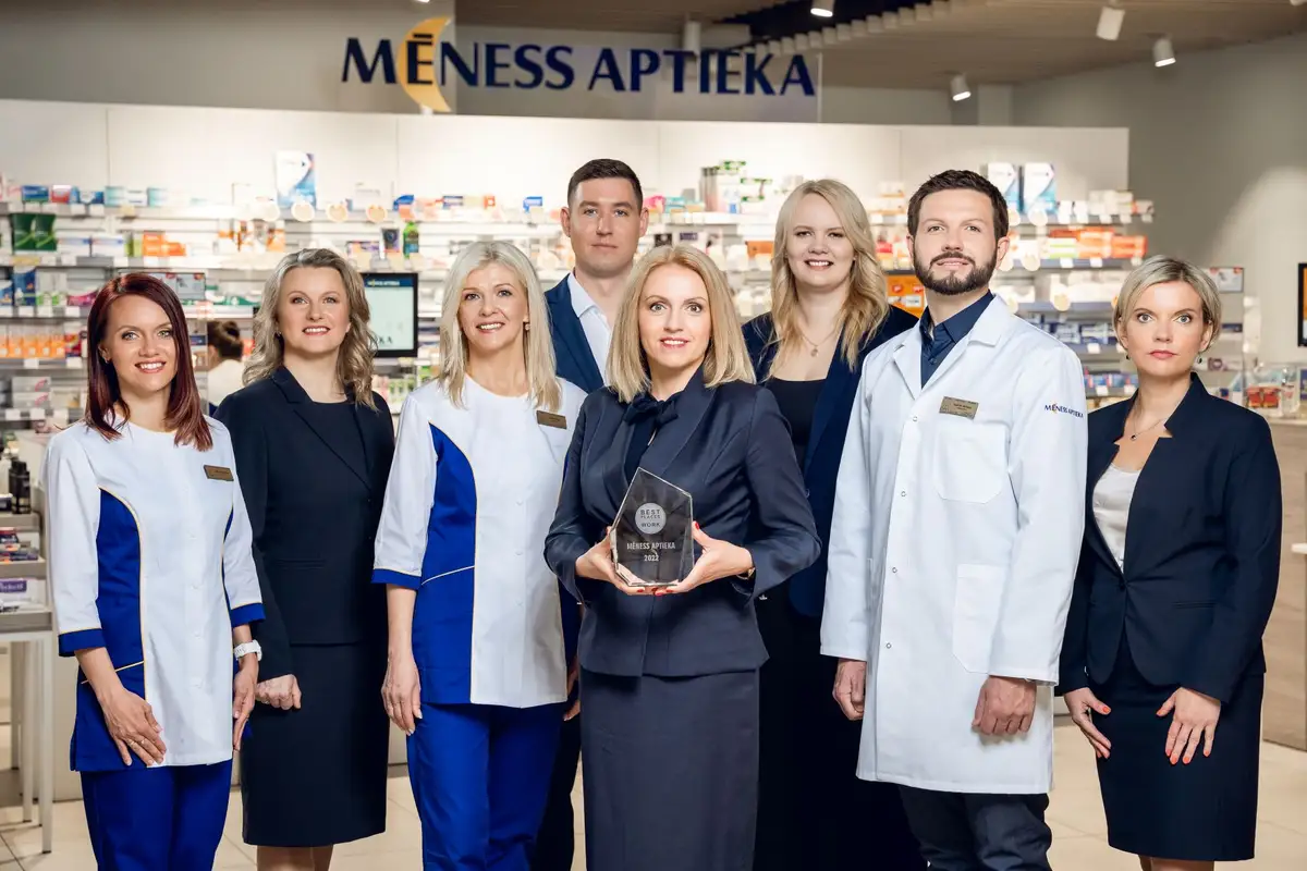 Работа со знаком «плюс»: Mēness aptieka получила престижный международный сертификат Best Places To Work