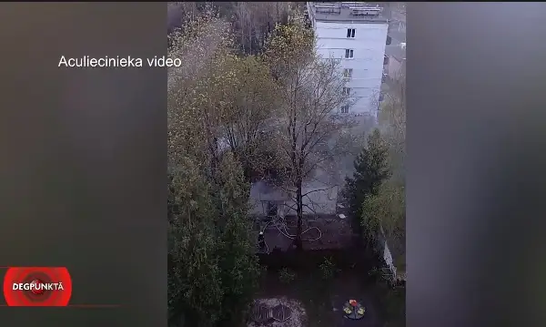 Пожар в Агенскалнсе: люди успели эвакуироваться, спасено пять котов (ФОТО)