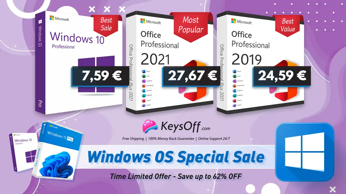 Не рискуйте получить пиратскую копию! Купите подлинную Windows 11 всего за 13,32 евро на специальной распродаже Keysoff Windows!