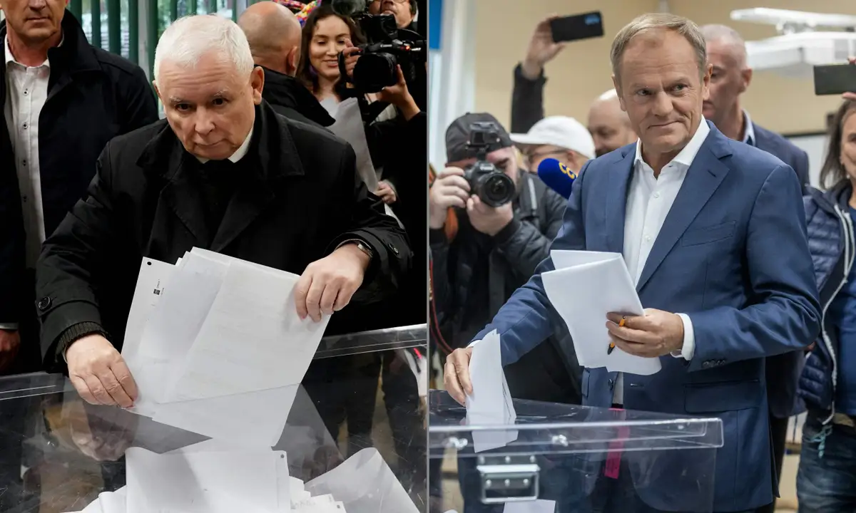Выборы в Польше: партия Качиньского лидирует, но у Туска есть шансы сформировать коалицию