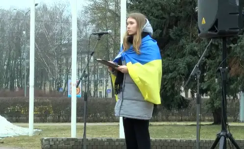 Провокация 24 февраля на митинге в Даугавпилсе (ВИДЕО)