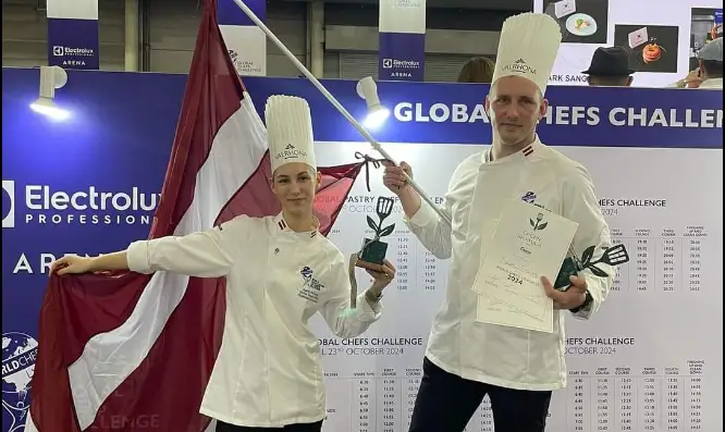 Латвийская команда добилась признания в конкурсе Global Chef Challenge: за зелёное мышление