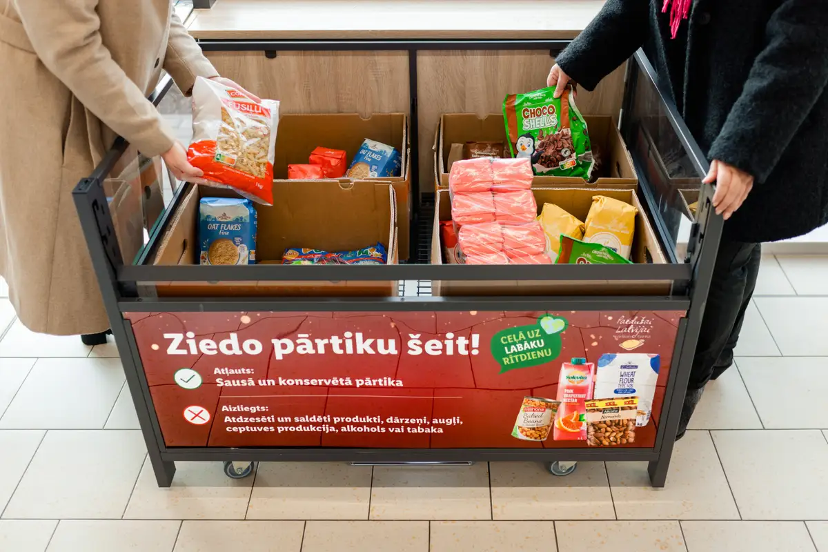 «Lidl» veikalos var ziedot pārtikas bankas «Paēdušai Latvijai» atbalstam