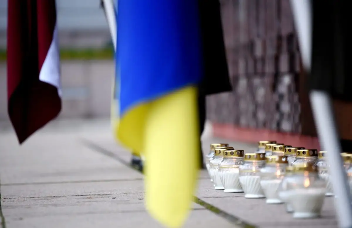 Pieminot kara Ukrainā trešo gadadienu, Rīgā izvietos gaismas un skaņas instalāciju un fotoizstādi