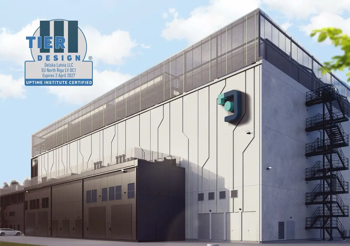 Delska jaunais 10 MW datu centrs Latvijā iegūst Tier III Design sertifikātu