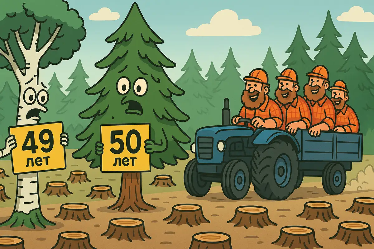 Рубить, не дожидаясь короеда! Минсельхоз драматически снижает возраст вырубки леса