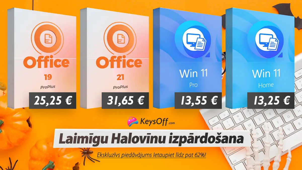 Только в этот Хэллоуин! Обновите свои компьютеры с пожизненным Office и подлинной Win 11 Pro