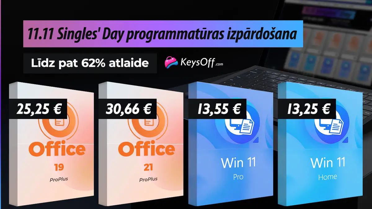 Распродажа в День одиночек: получите Office 2021 Pro на всю жизнь при единовременной оплате 30 евро! Оригинальная WinOS 11 по невероятной цене!