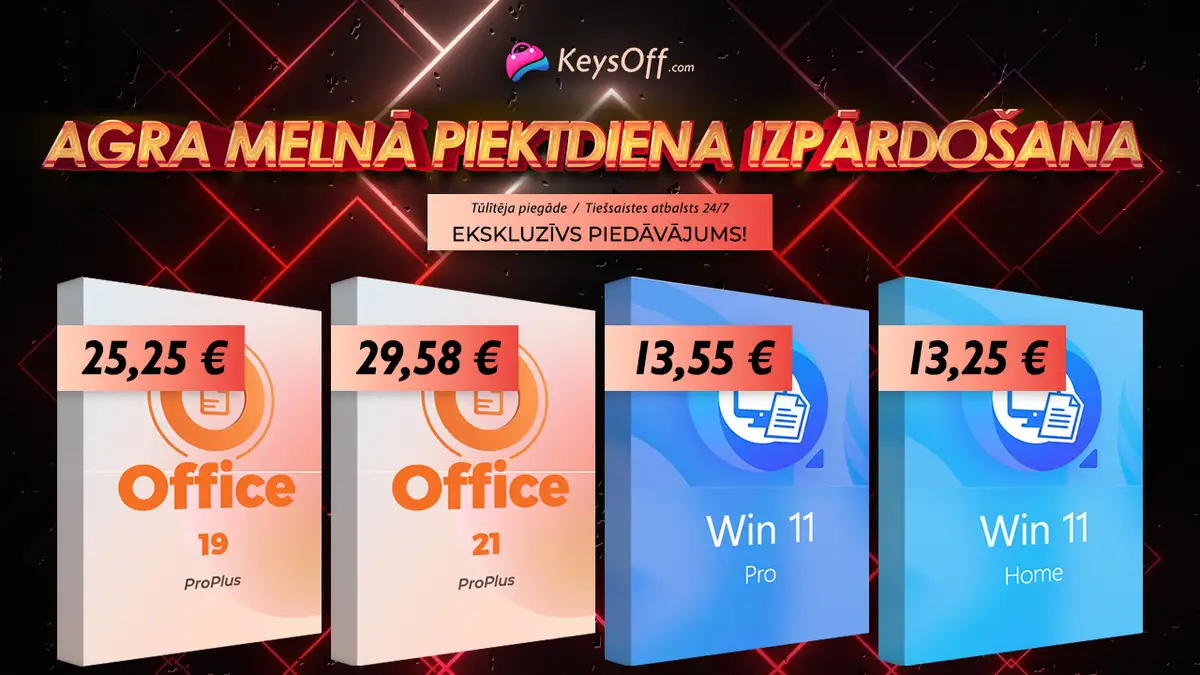 Повысьте свою производительность с помощью лицензий Office 2021 Pro по ценам «Черной пятницы»! Пожизненное использование всего за 29,58 евро!