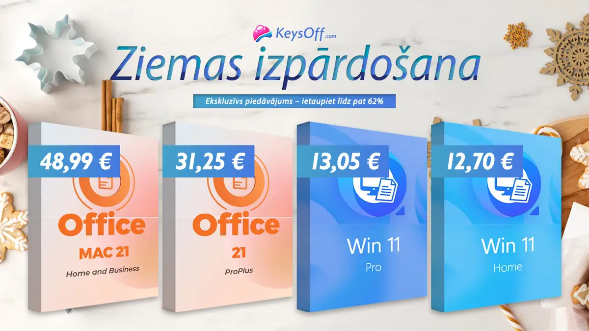 Бесценные предложения Keysoff на оригинальные продукты MS! Office 2021 Pro всего за 31,25€! Избавьтесь от подписки прямо сейчас!