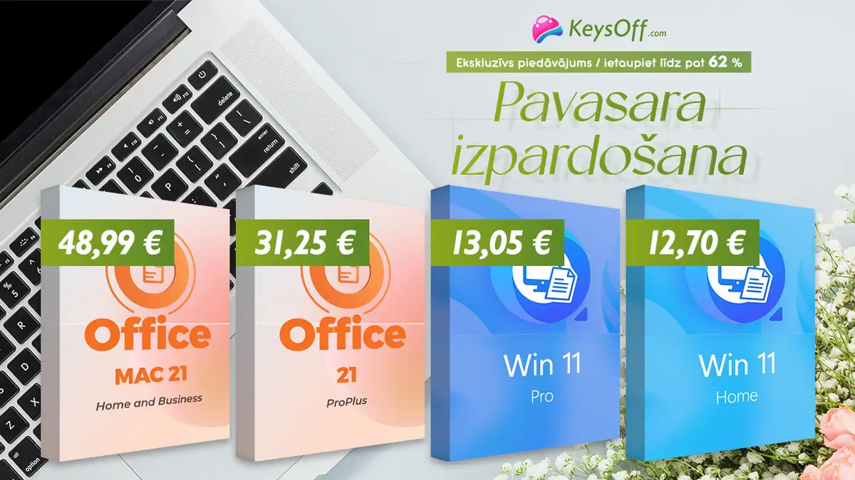 Весенняя буря скидок! Приобретите Office 2021 Pro Lifetime всего за 31,25 € и Windows 11 Pro по цене меньше, чем ваш утренний кофе