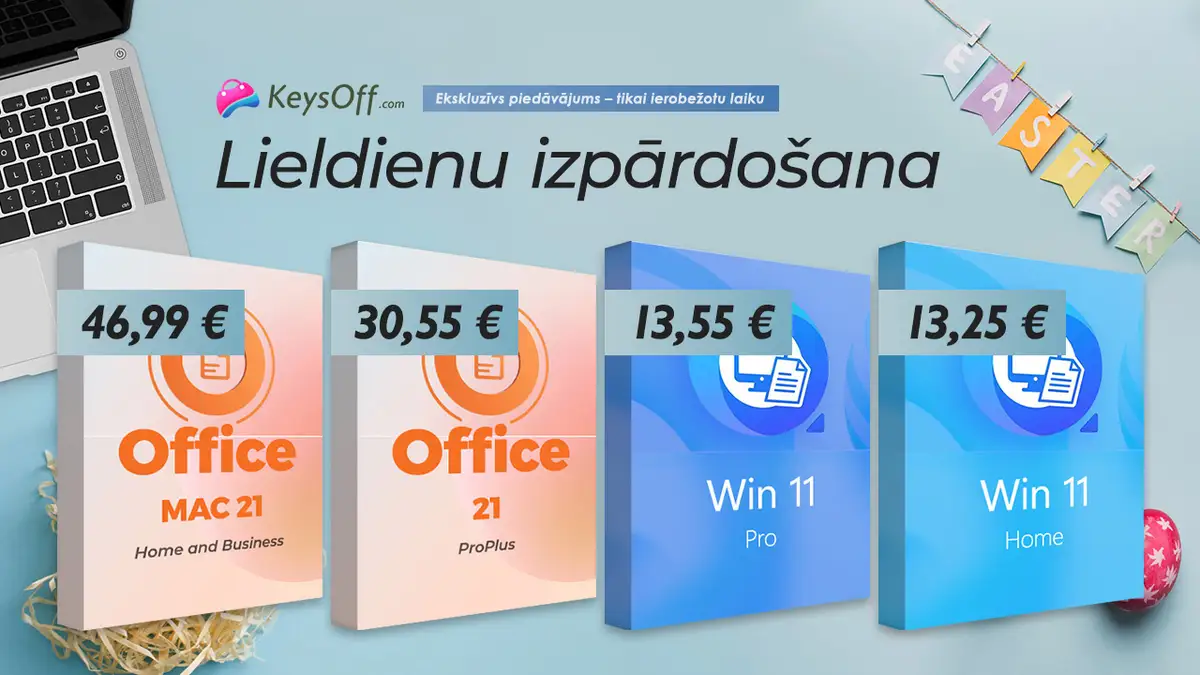 Пасхальное специальное предложение: пожизненные лицензии на «Office 2021 Pro» — уже от 25 €! «Windows 11 Pro» за 13,55 €!