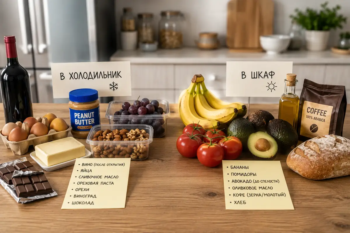 Оказалось, мы годами неправильно хранили продукты — даже красное вино и шоколад