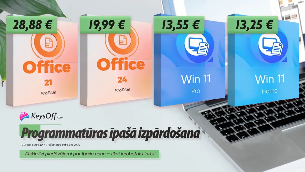 Больше не платите полную цену за обновления ПК: оригинальные ключи MS Office 2024 Pro и Windows 11 Pro от 13,55 € — без подписки