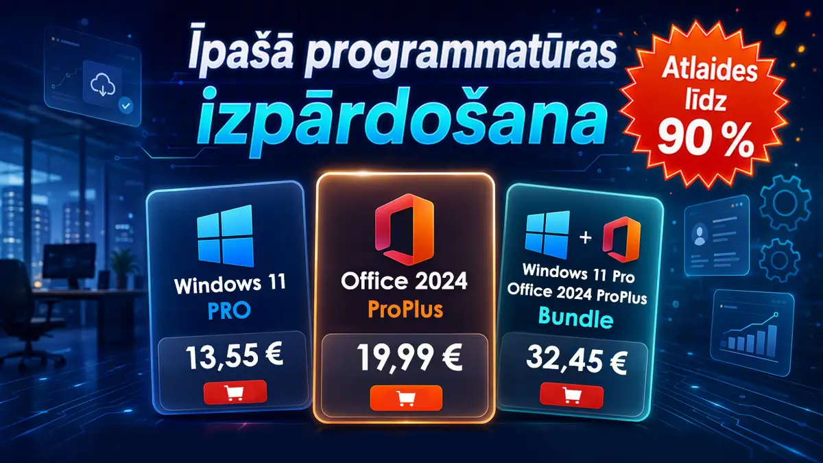 Всё ещё используете старую версию Office или Windows? Office 2024 Pro за 19,99 € и Windows 11 Pro за 13,55 €