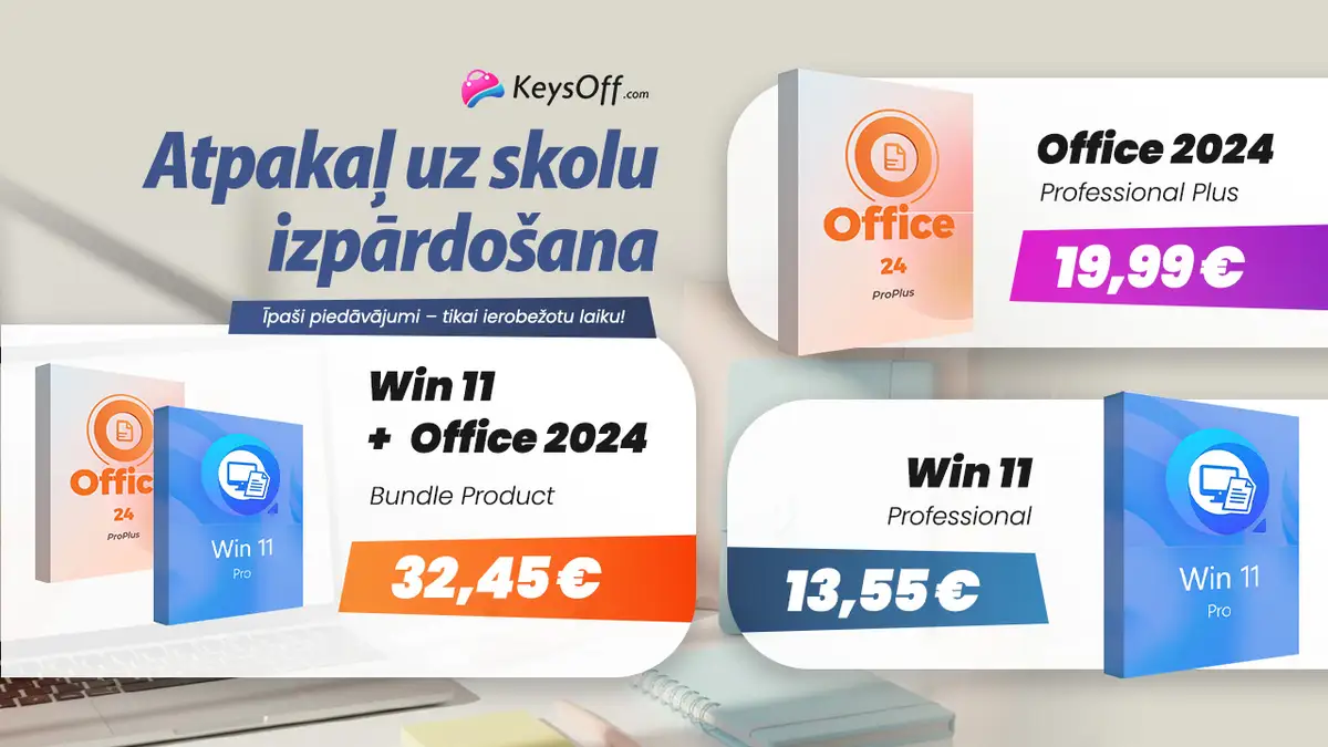 Предложения Back-to-School: Office 2024 Pro за 19,99 € или комплект Windows + Office за 31,45 €