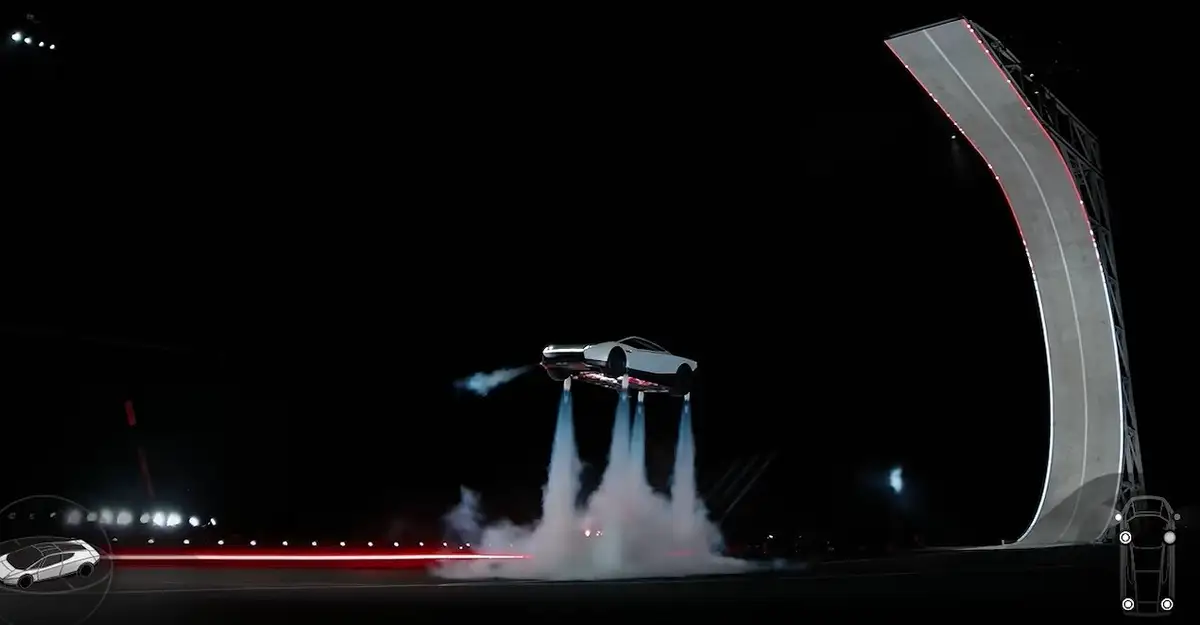 Tesla показала летающий Roadster: суперкар с двигателями SpaceX сможет разгоняться до сотни за 0,59 секунды