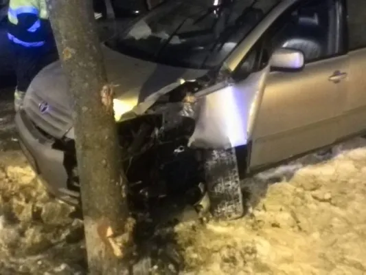 В Вецмилгрависе угнали Toyota и разбили о дерево