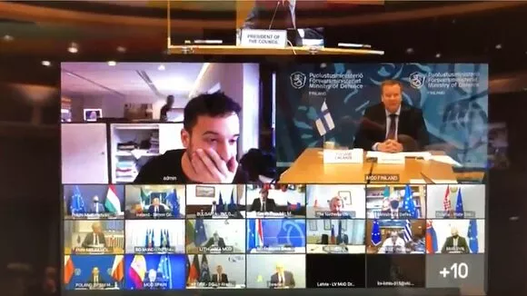 Журналист попал на закрытую видеоконференцию министров обороны стран ЕС (видео)