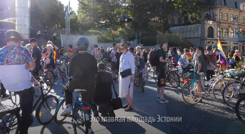 Два в одном: в Таллине прошел велопробег в поддержку ЛГБТ
