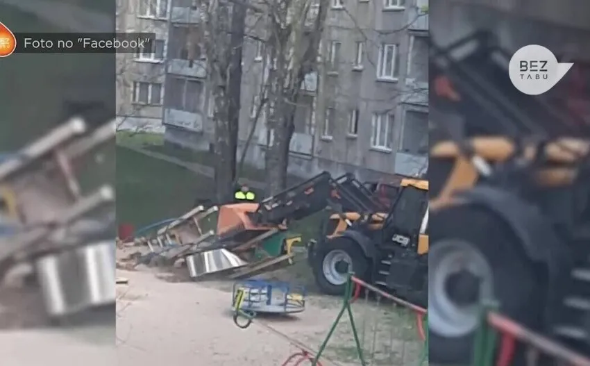 В Риге будут массово сносить детские площадки, но не для того, чтобы построить новые