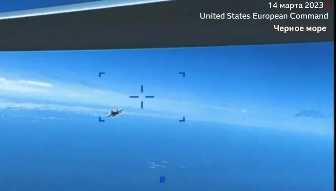США опубликовали кадры перехвата дрона над Черным морем (ВИДЕО)