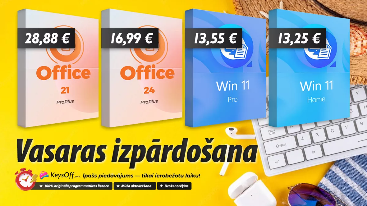 Летняя распродажа Keysoff: Office 2024 Pro за 16,99 € — заплати один раз, пользуйся вечно