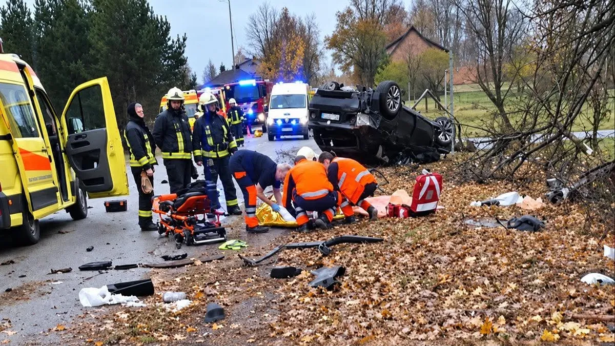 Чёрный день на дорогах Латвии: в Лудзенской волости в ДТП погибли два человека