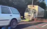 Грузовик снес столб и свернул в жилой дом: водителю стало плохо (ВИДЕО)