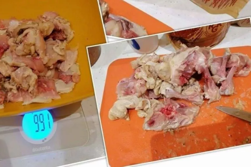 Покупательница в шоке: купила куриный шашлык, а есть почти нечего. Мясокомбинат на жалобу ответил