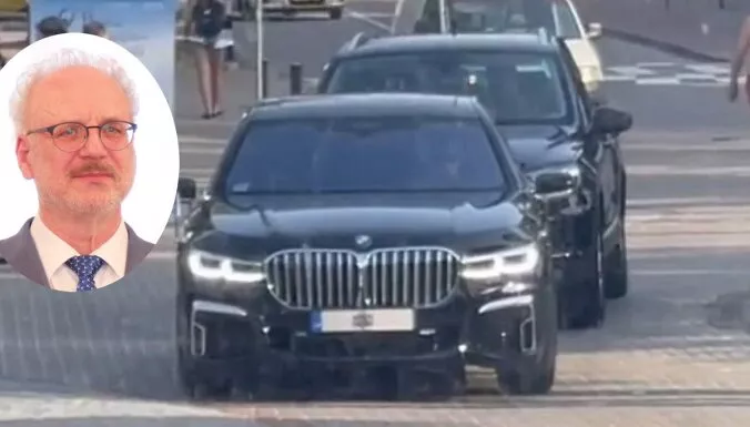 У президента страны Эгила Левитса — новый лимузин: вместо Lexus LS теперь черный BMW