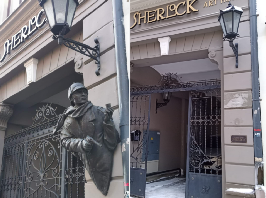 В Старой Риге пропала скульптура Шерлока Холмса