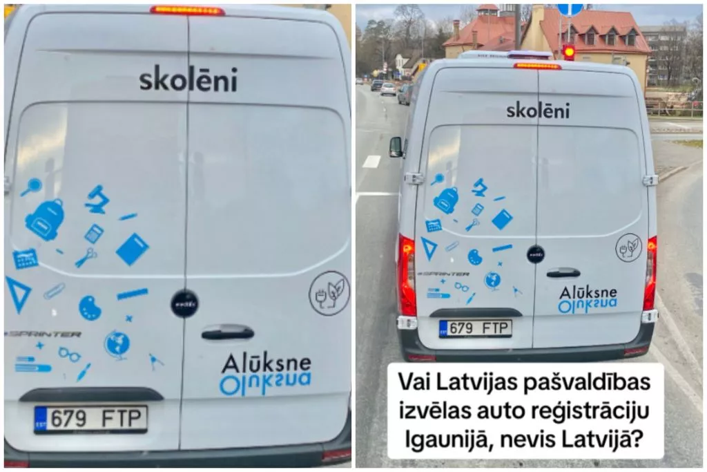 Почему на школьном автобусе из Алуксне эстонские номера? Ответ простой