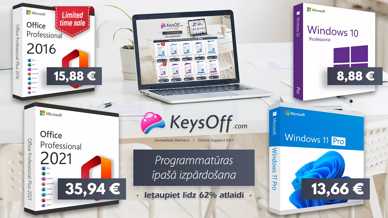 Скидочная распродажа Keysoff Microsoft: обновление до последней версии Windows 11 Pro за 13,66 €