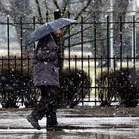Дождливо и немного снежно: погода в понедельник