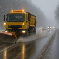 Снег и гололедица парализовали движение по трассам Латвии Снег и гололедица парализовали движение по трассам Латвии