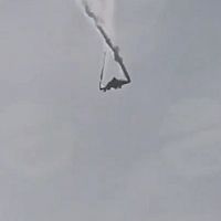 В Грузии разбился турецкий военный самолет: момент крушения на видео