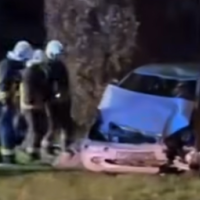 Тяжелейшее ДТП в Риге: водитель в розыске (ВИДЕО)