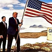 Фото с флагом и другие новости вокруг Гренландии: а Трамп ведь, похоже, не шутит
