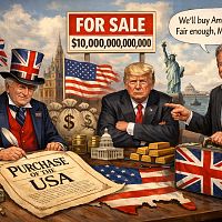 А деньжат хватит? Европе поступило предложение «выкупить» США как бывшую британскую колонию