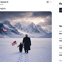 «Это не Гренландия, масса Дон — это…» Пост Белого дома с Трампом и пингвином насмешил сеть Х