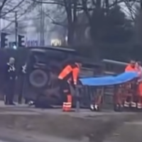 Тяжёлое ДТП в Елгаве: погиб водитель (ВИДЕО)