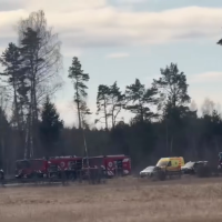 Тяжелое ДТП на Лиепайском шоссе: пострадали пять грузовиков. ВИДЕО